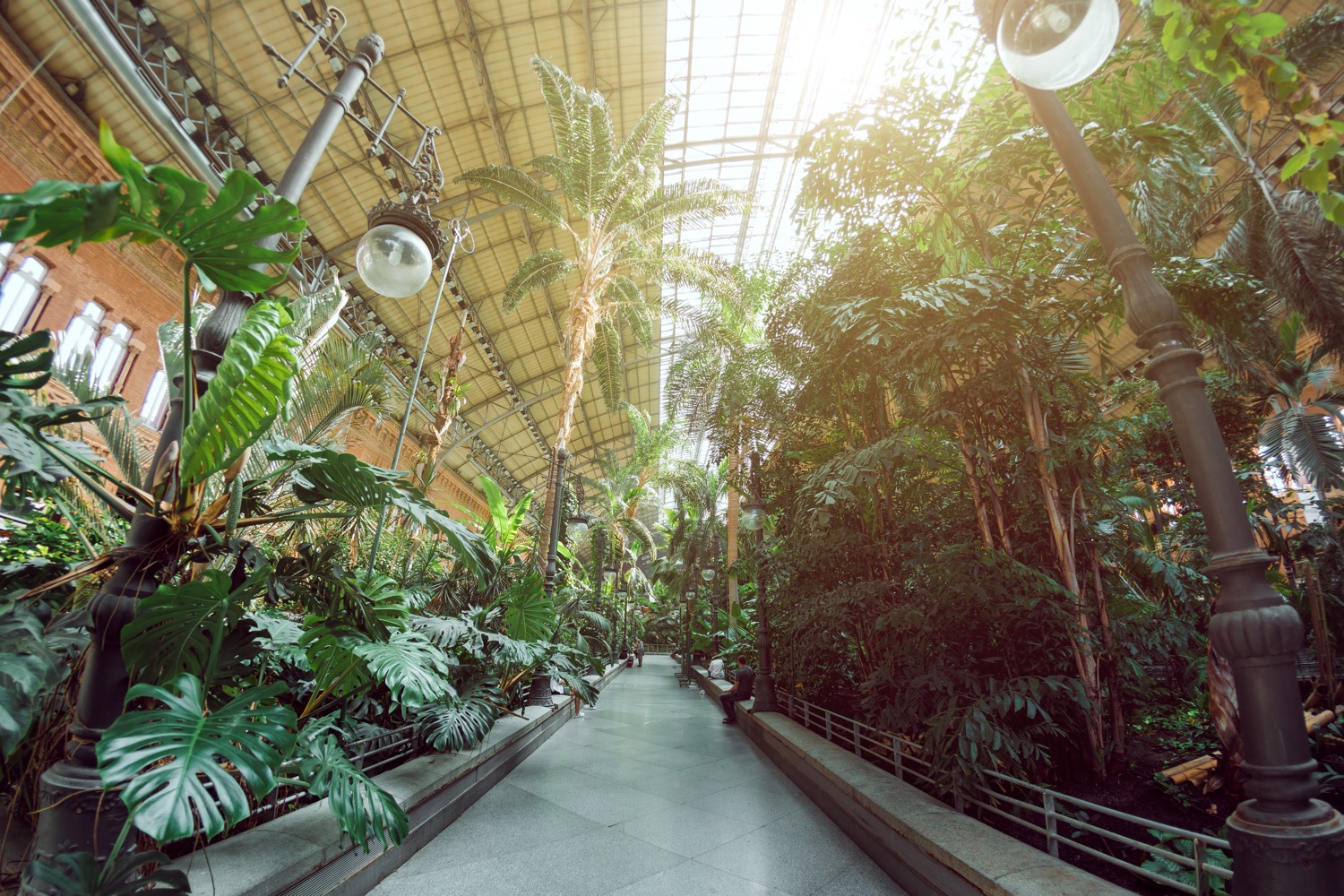 interior de la estación de atocha en madrid