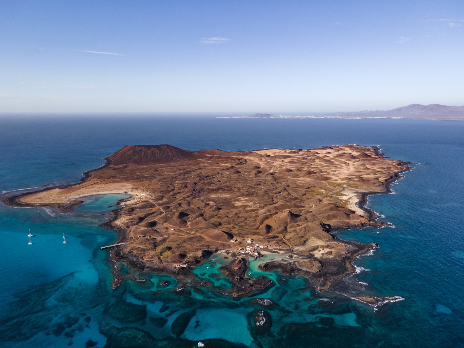 Isla de Lobos vista desde el aire