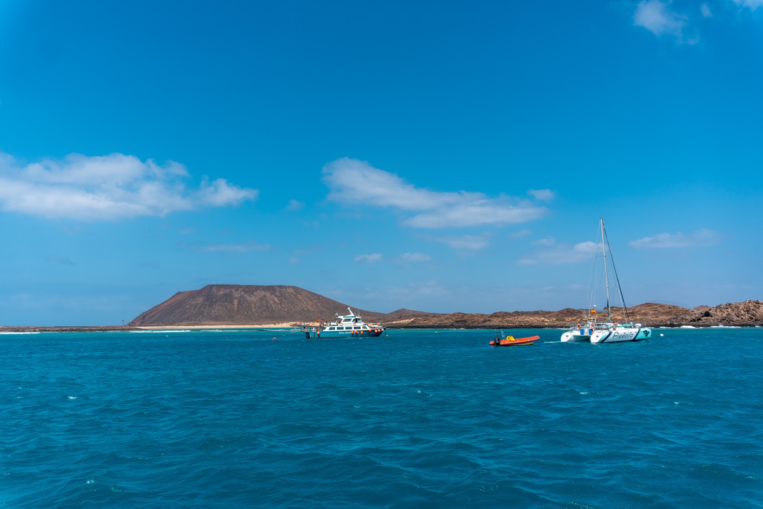Barcos en Isla de Lobos