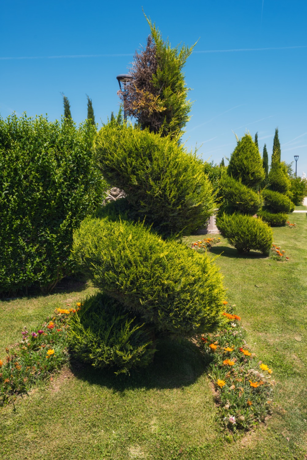 zona ajardinada en el parque europa de Madrid