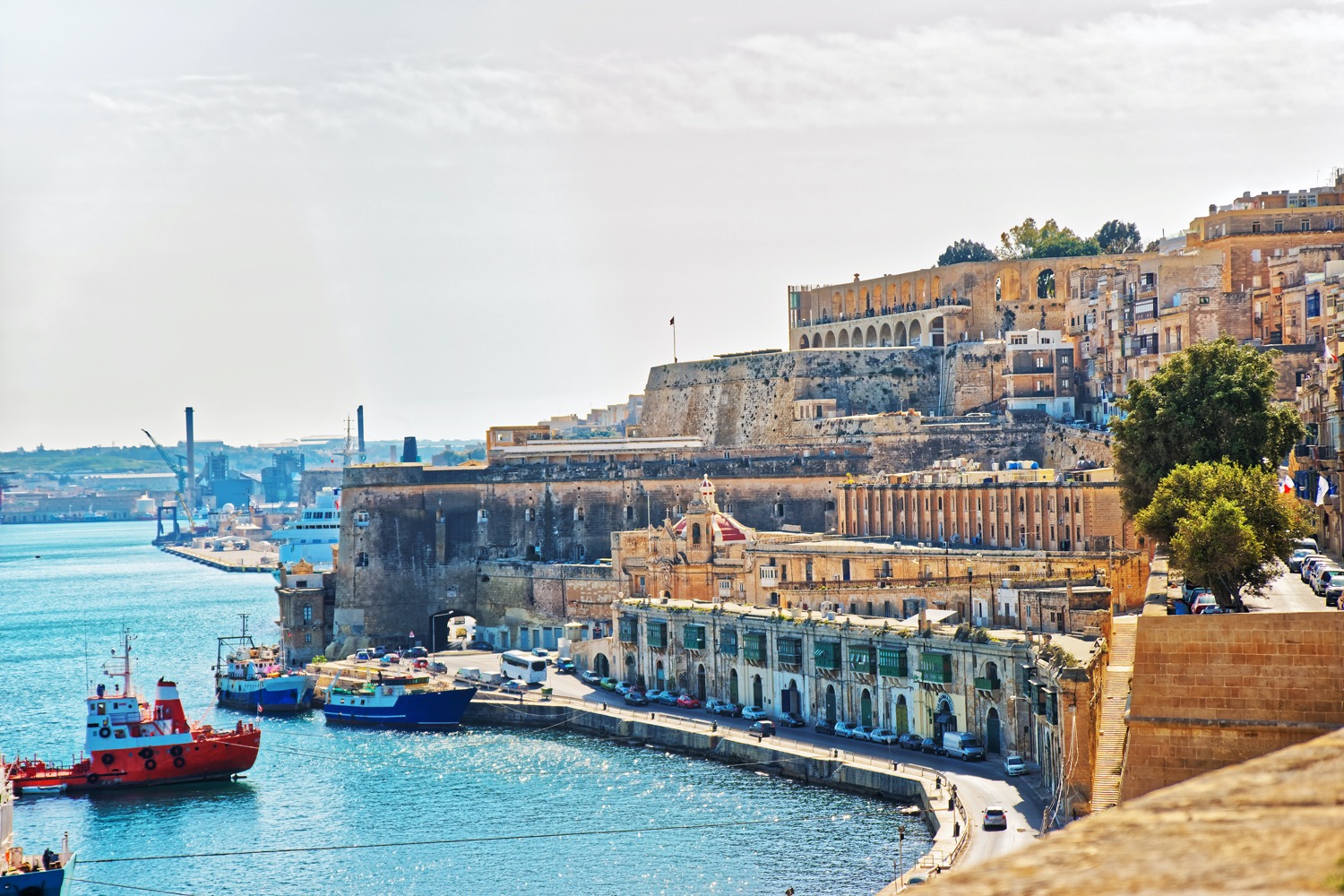 Panorámica de la costa de la valeta