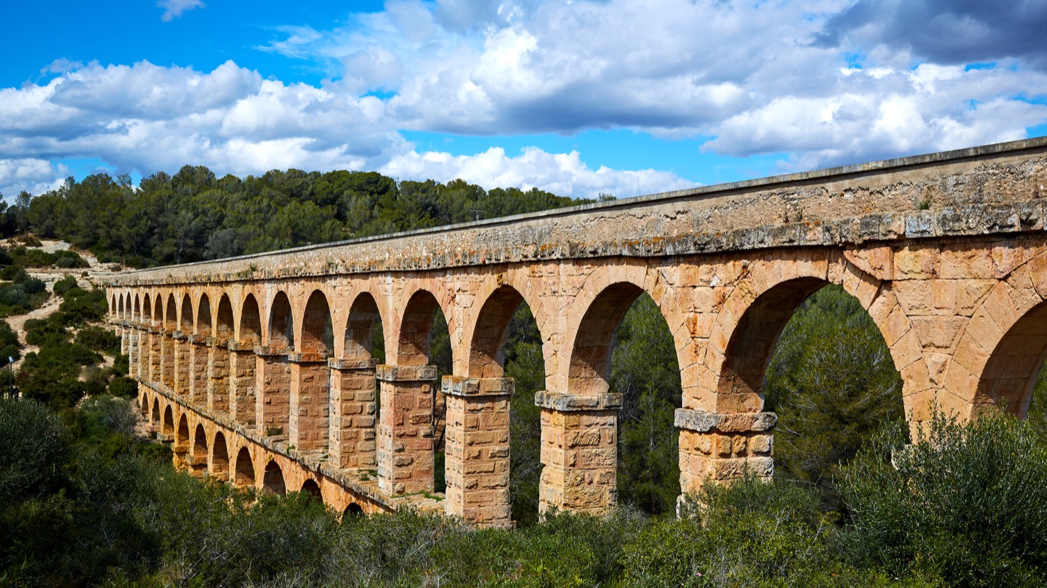 Panorámica del Acueducto de Les Ferreres