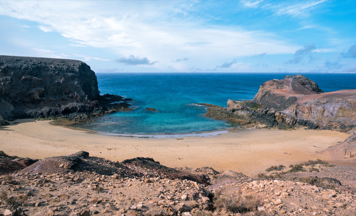 Playa del papagayo sin gente