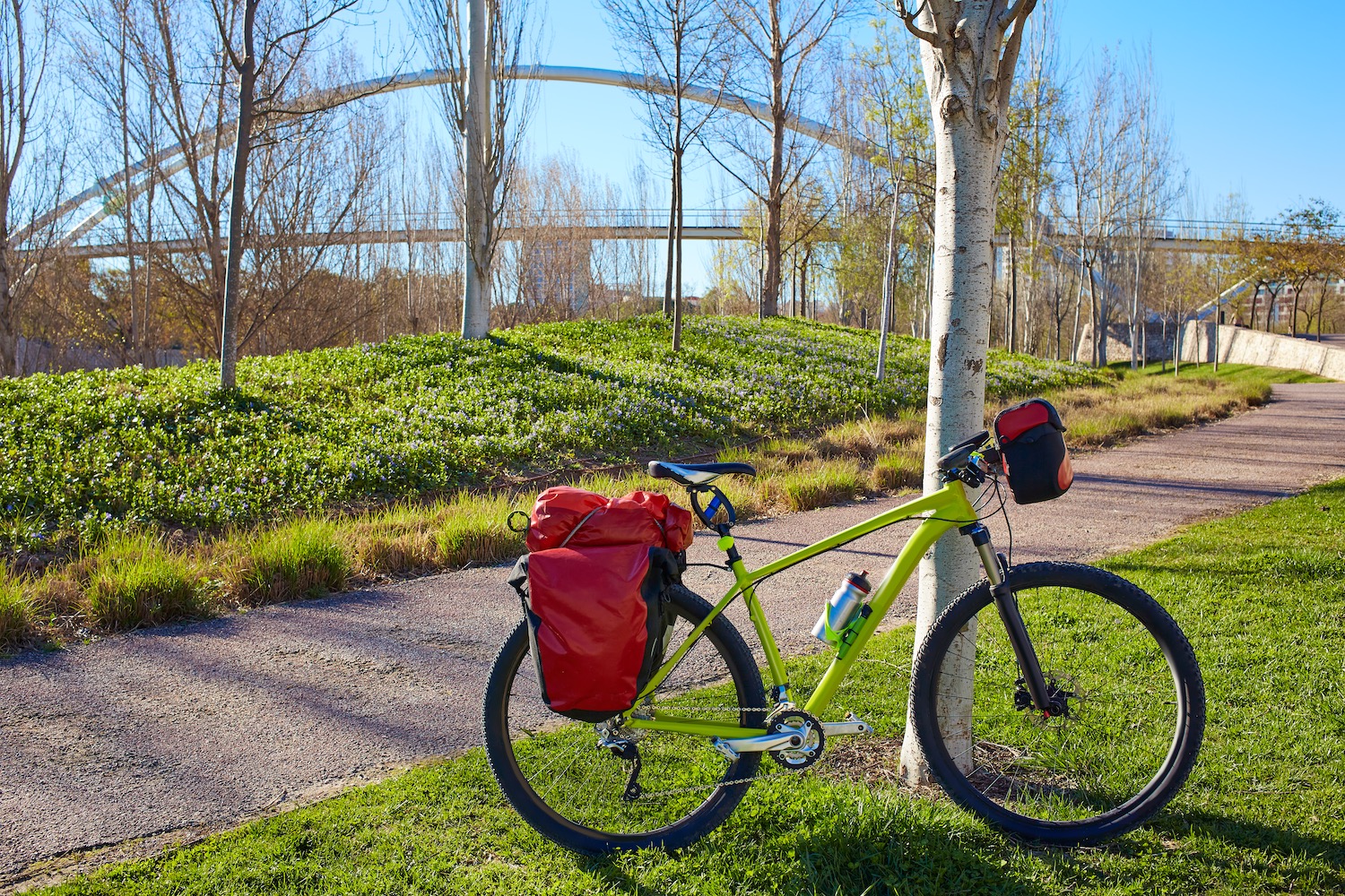 ciclismo en parque de cabecera