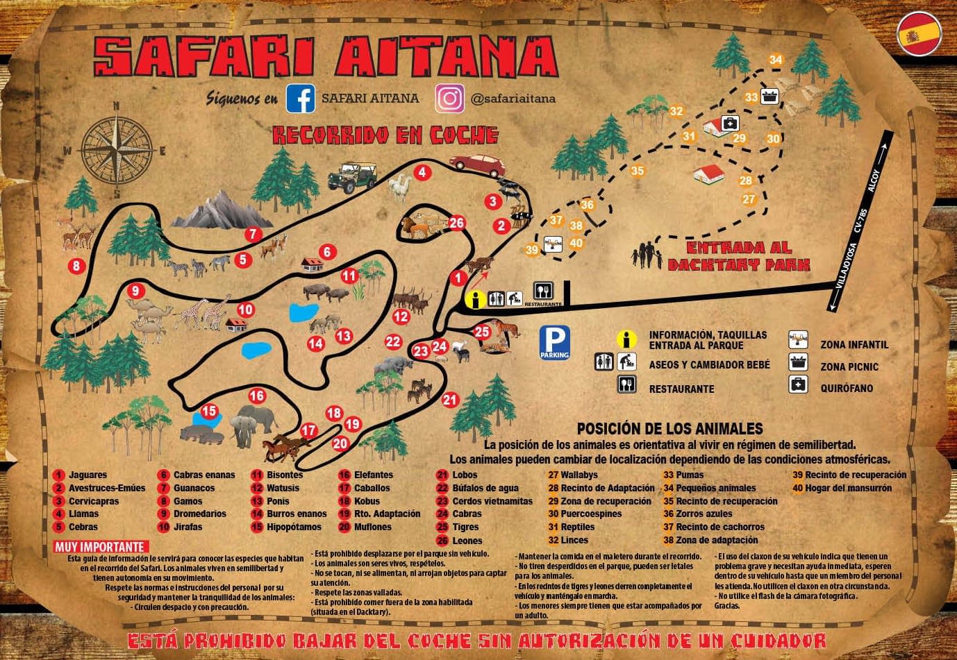 safari de aitana horario