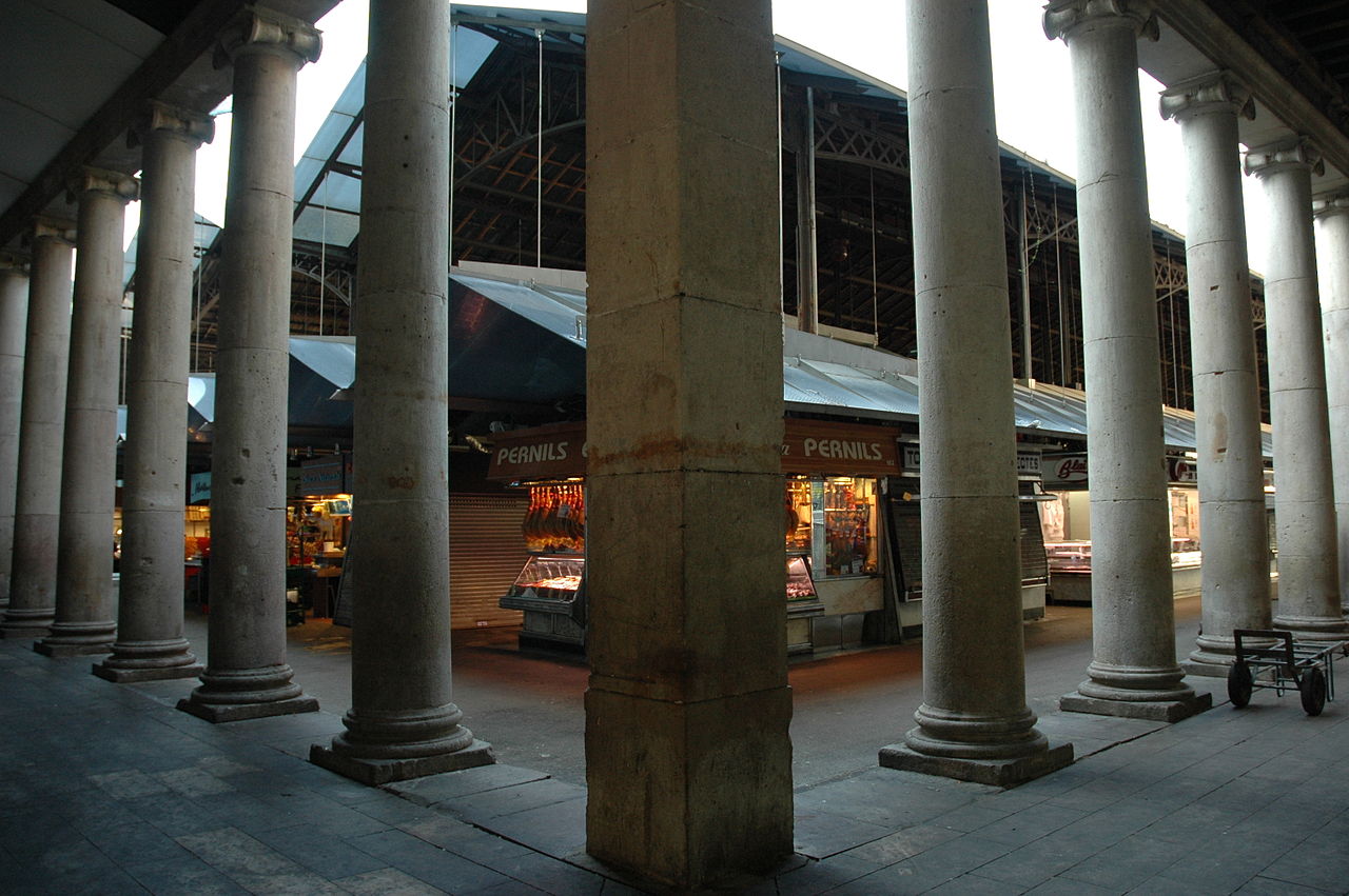 columnas mercado de la boqueria