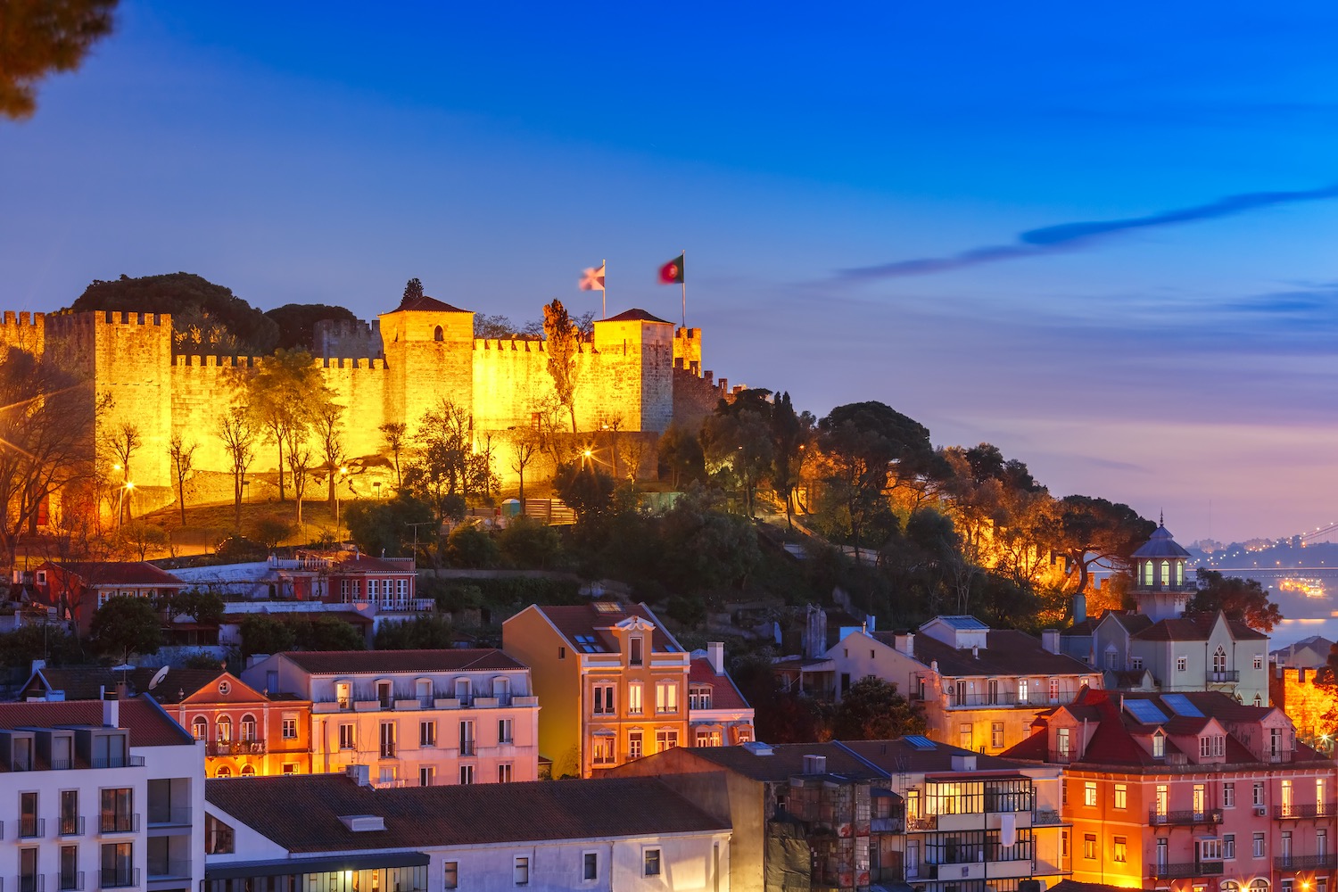 Castillo de San Jorge por la noche