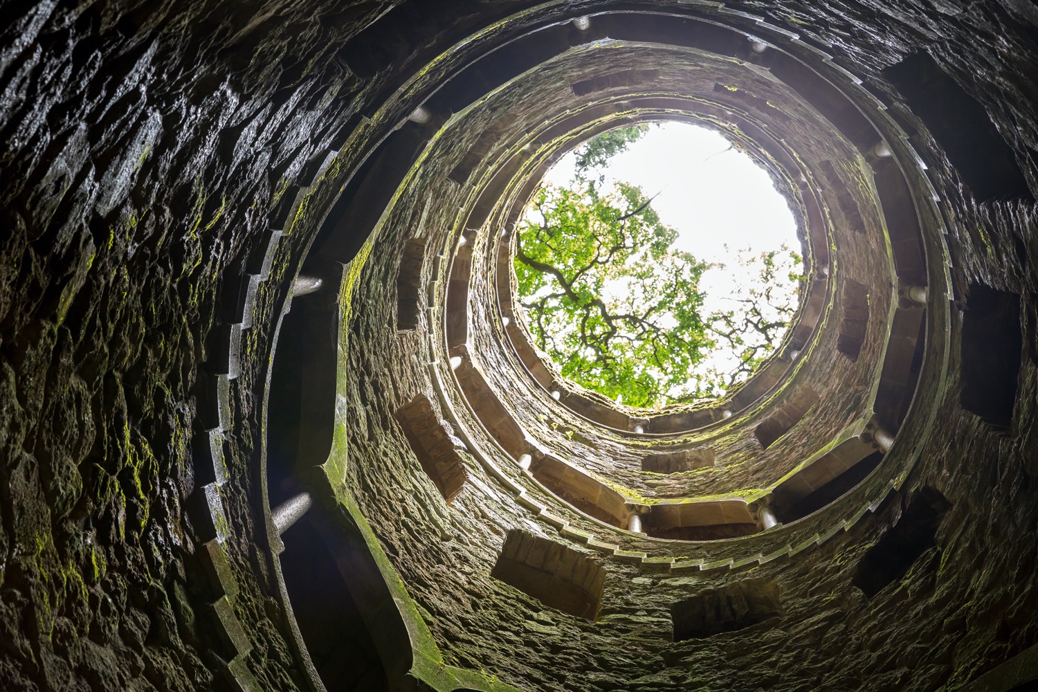 pozo de iniciación en Quinta Da regaleira