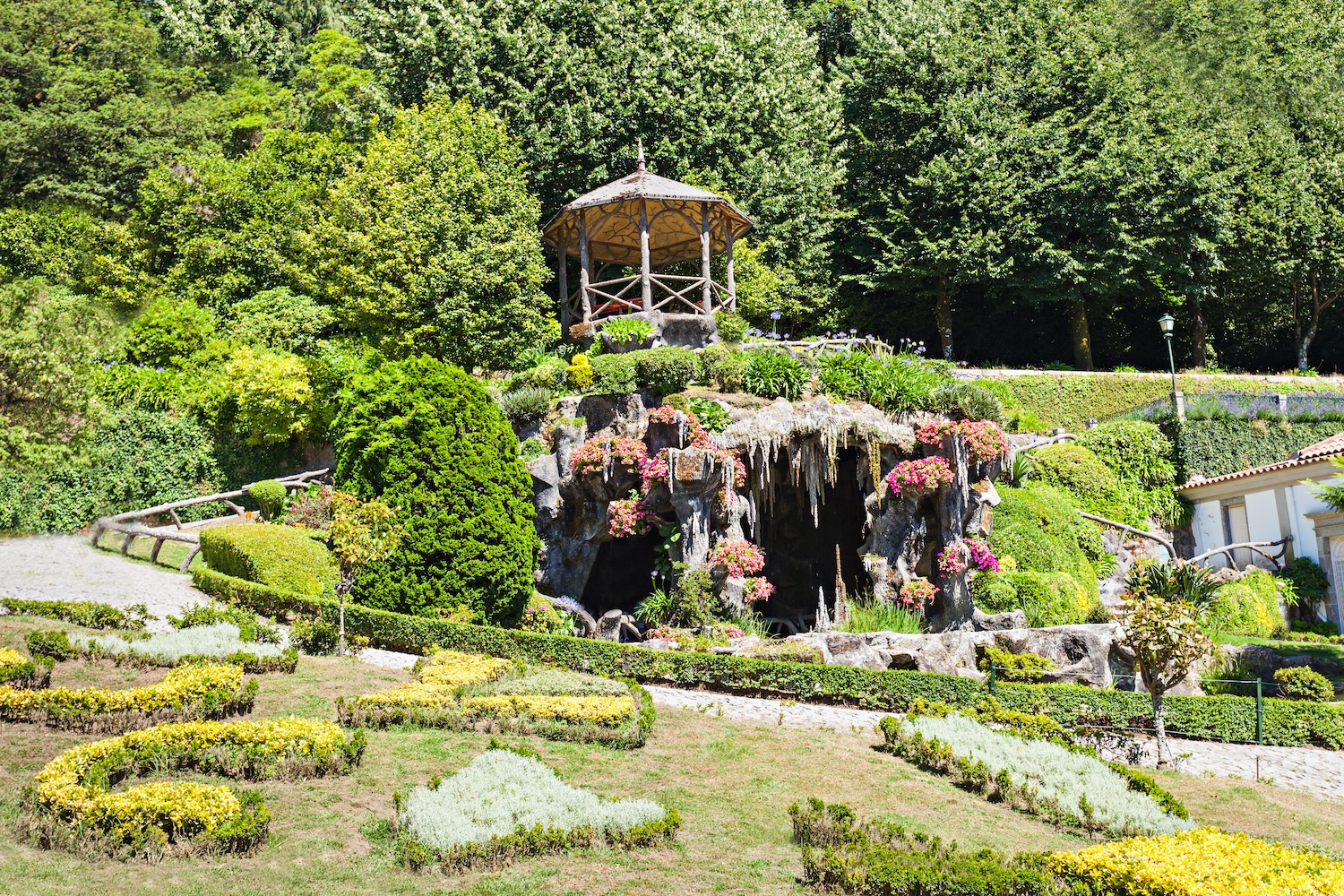 Fuente en los Jardines de Bom Jesus