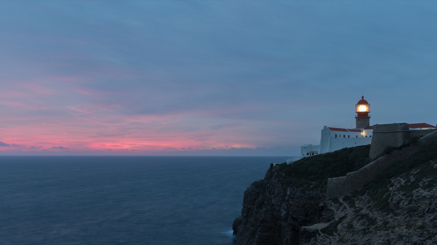 Anochecer en el Cabo de San Vicente