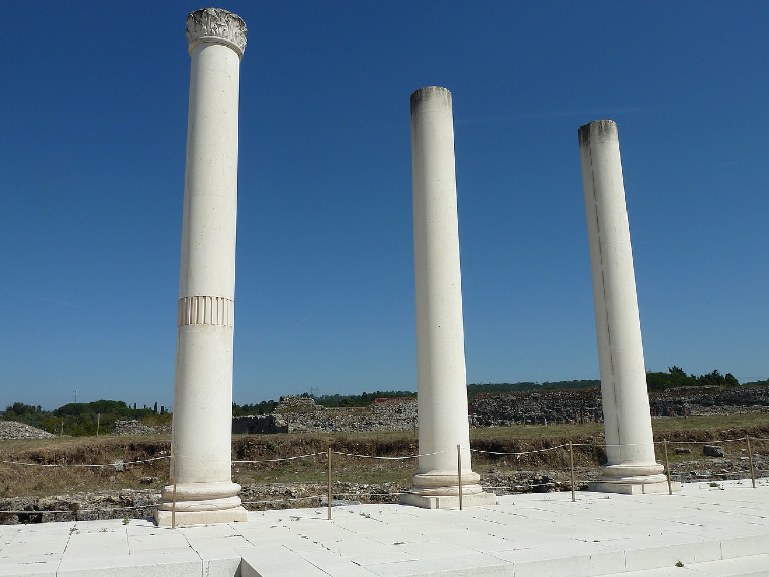 Columnas en las Ruinas de Conímbriga