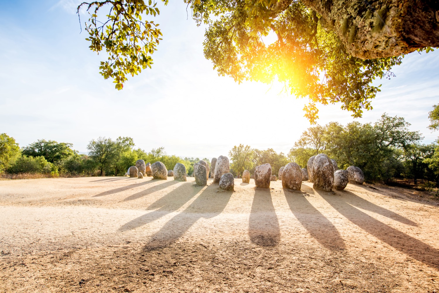 Atardecer en el cromlech de los almendros