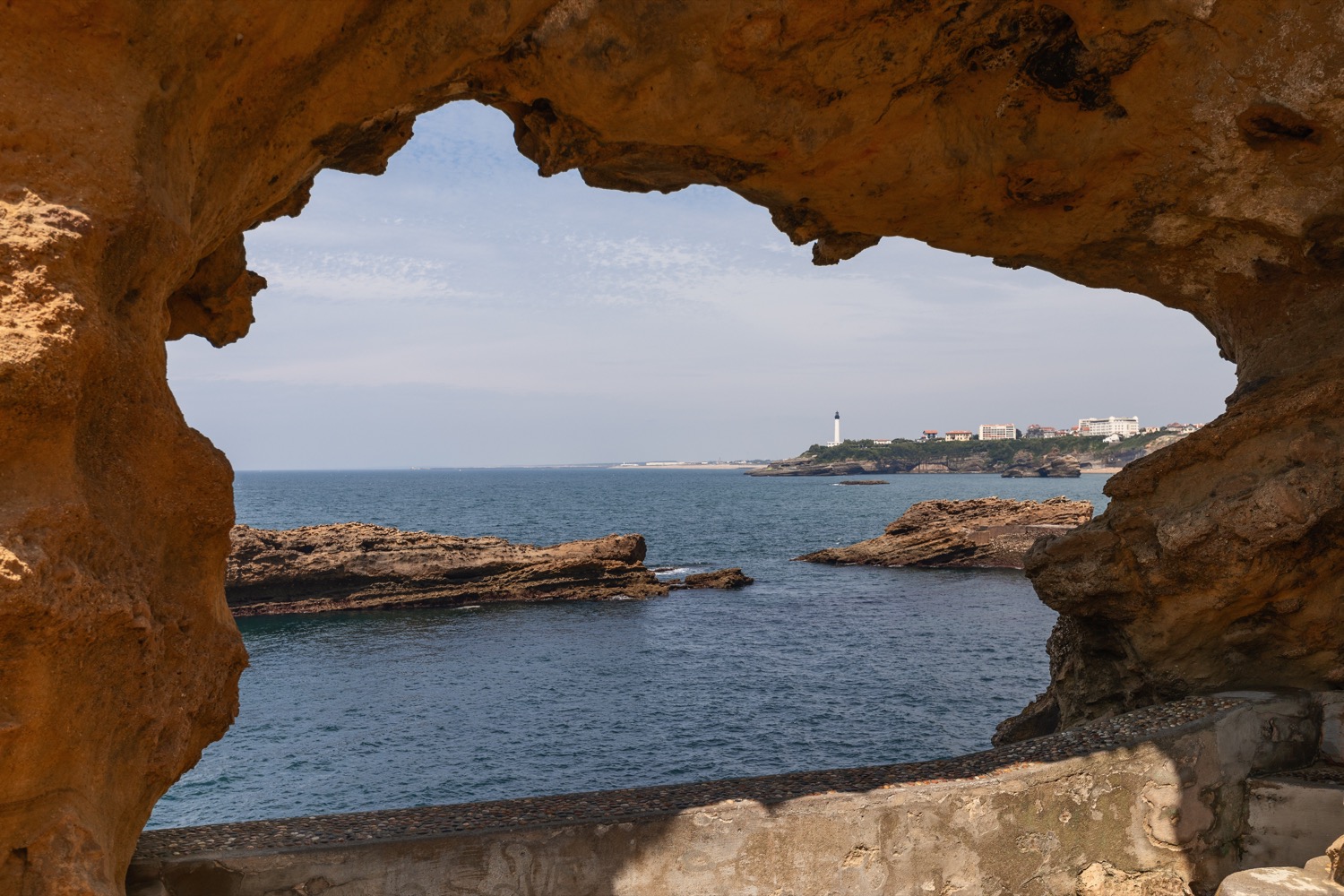 Vista del faro de Biarritz