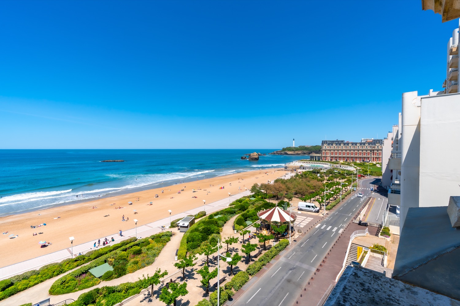 Vista de la playa de Biarritz