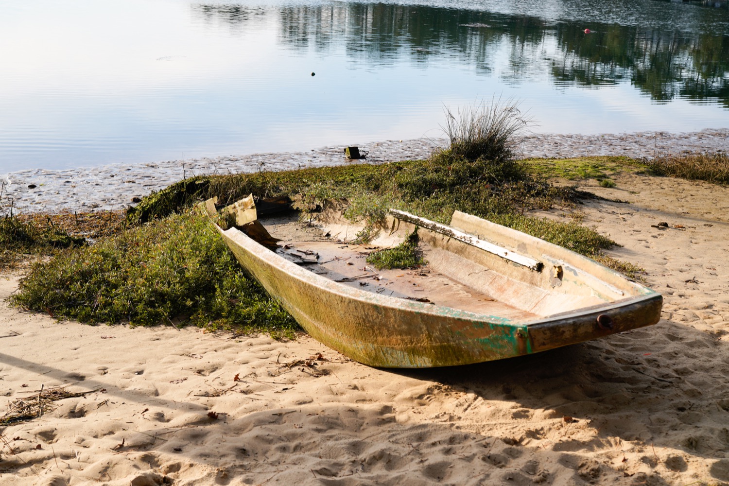 Barca abandonada en Hossegor