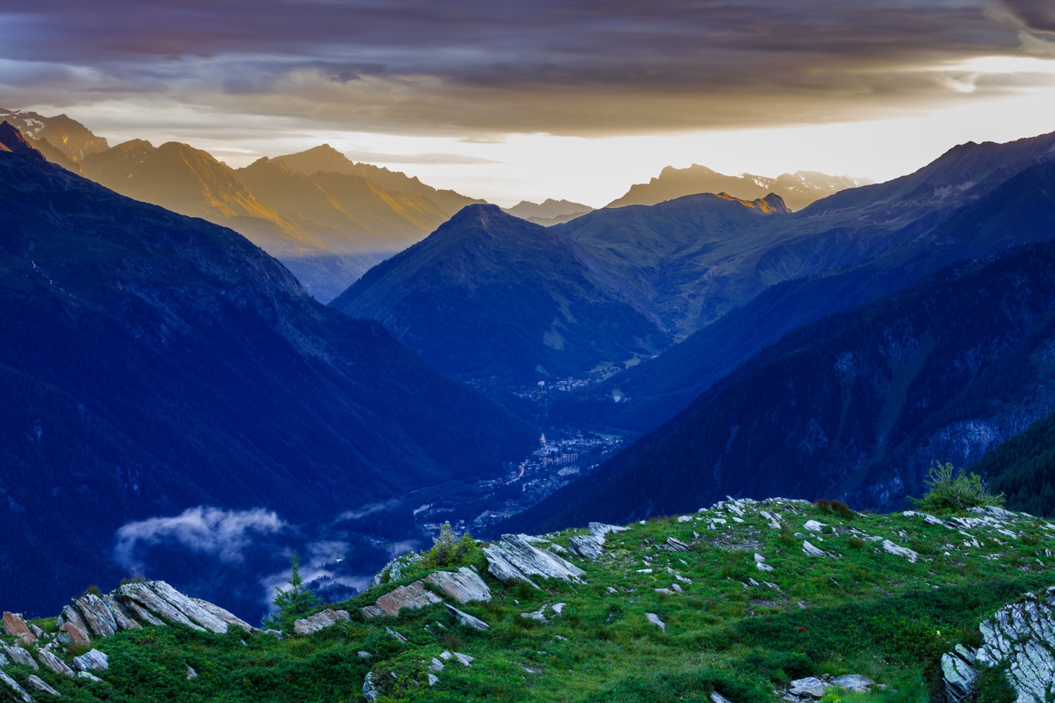 Valle de Chamonix desde Aguja del Midi