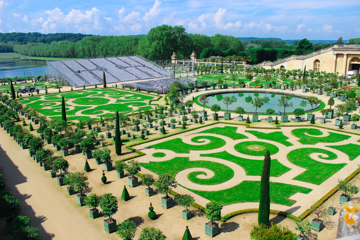 Vista de los jardines de Versalles