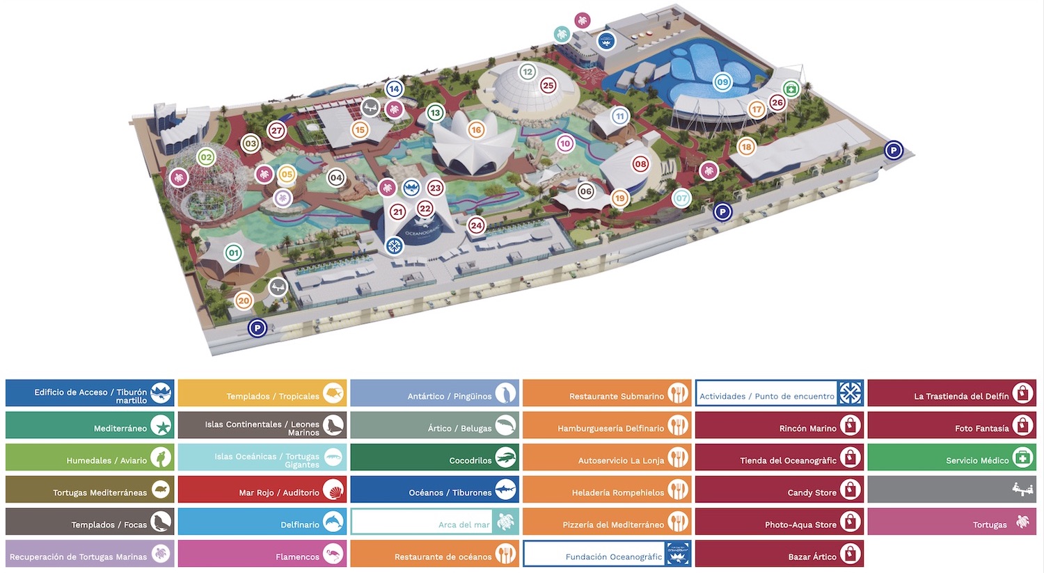 Mapa del Oceanografic